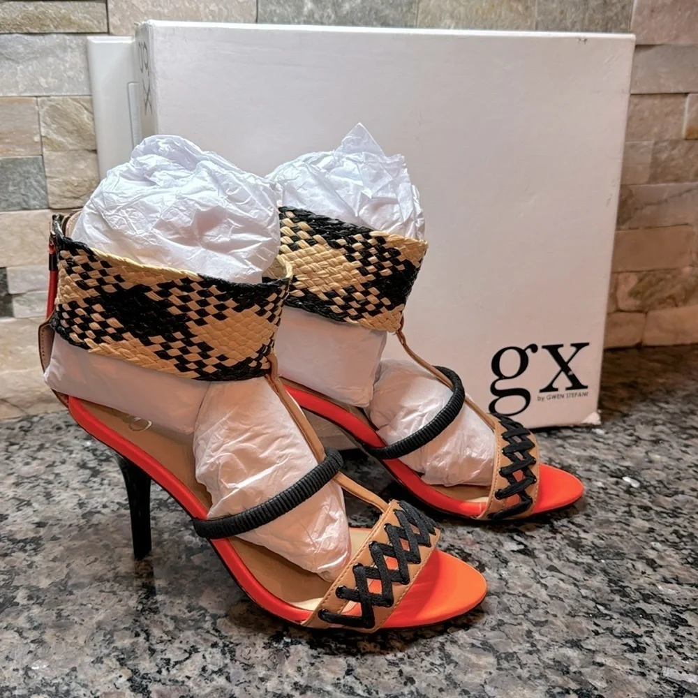 GX Gwen Stefani heeled boho inspired sandal NIB 7.5